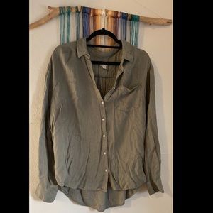 Striped Loose Button Up